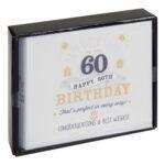 60th Birthday Milestone Photo Album Gift Box 4"x6"
