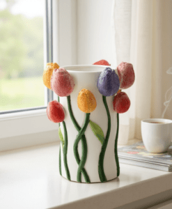 Ceramic 3D Tulip Flower Vase