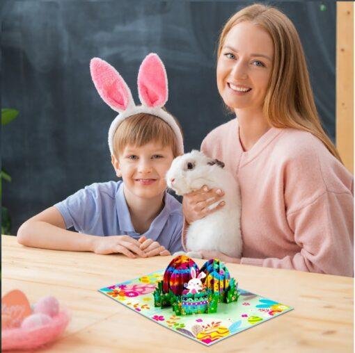 Pop Up 3D Easter Egg Bunny Card