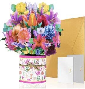 Pop Up 3D Card Mixed Floral Bouquet