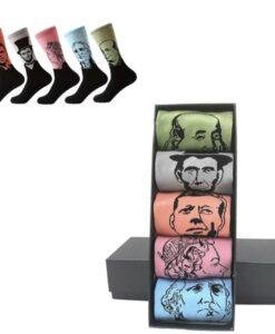 Oil Painting Historical Icons Socks - 5 Pair Gift Set