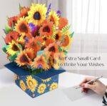 Pop Up 3D Sunflower Bouquet Box Greeting Card