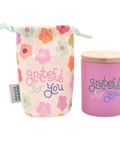 Raspberry Blossom Fragranced Candle in a Pouch – Grateful For You