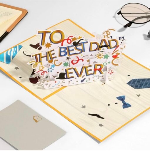 Pop Up 3D Best Dad Ever Card for Father’s Day