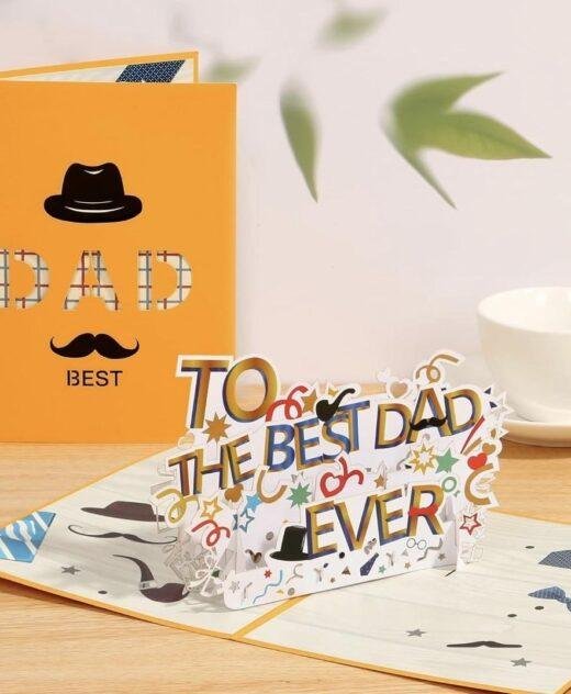 Pop Up 3D Best Dad Ever Fathers Day Card