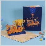 Pop Up 3D Best Dad Fathers Day Card