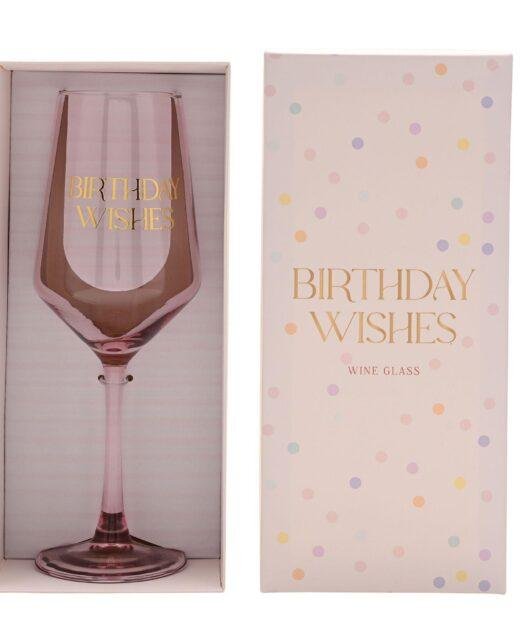 Birthday Wishes Keepsake Wine Glass