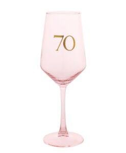 70th Birthday Keepsake Wine Glass