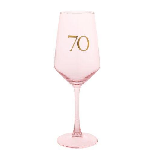 70th Birthday Keepsake Wine Glass