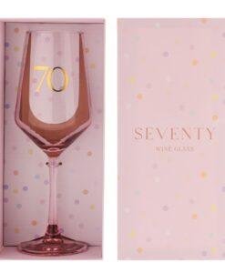 70th Birthday Keepsake Wine Glass