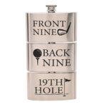 19th Hole Golfers Flask – Triple-Reservoir Hip Flask for Golf Lovers