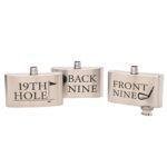 19th Hole Golfers Flask – Triple-Reservoir Hip Flask for Golf Lovers