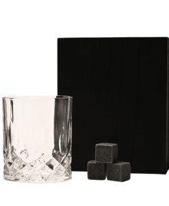 Whiskey Glass & Stone Set