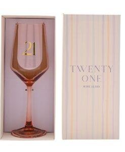 21st Birthday Keepsake Wine Glass – Elegant Keepsake Gift