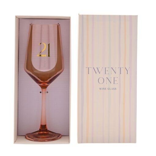 21st Birthday Keepsake Wine Glass – Elegant Keepsake Gift