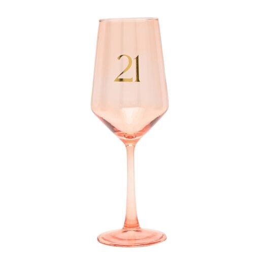 21st Birthday Keepsake Wine Glass – Elegant Keepsake Gift