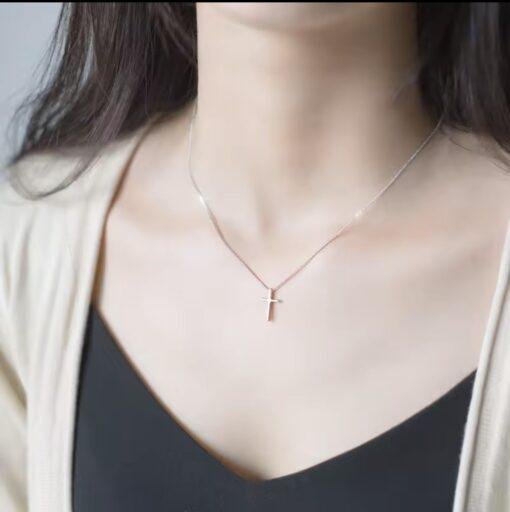 Sterling Silver Cross Pendant Necklace