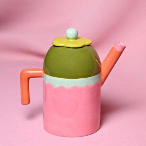 Vintage Style Flower Tea Pot
