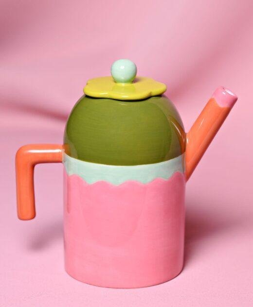 Vintage Style Flower Tea Pot