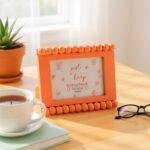 Contemporary Orange Beaded Photo Frame 4" x 6
