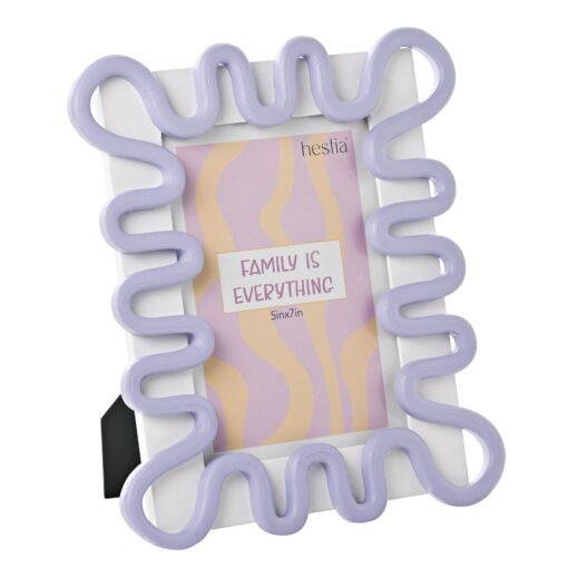 Contemporary White Lilac Photo Frame 5x7"