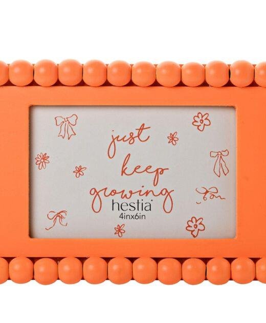 Contemporary Orange Beaded Photo Frame 4" x 6