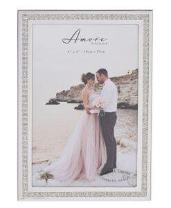 Silver Plated Crystal Border Photo Frame