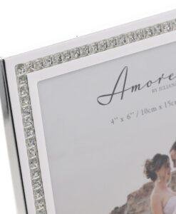 Silver Plated Crystal Border Photo Frame