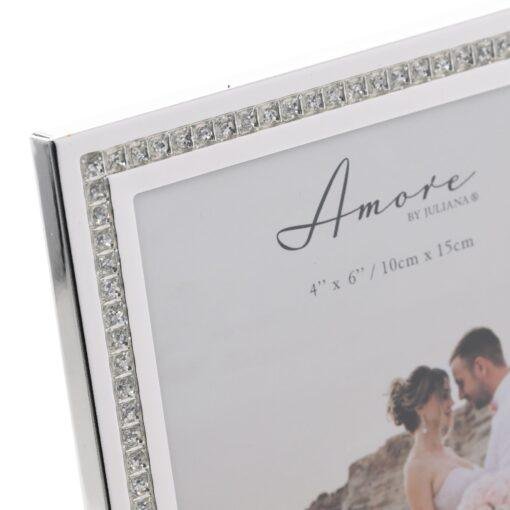 Silver Plated Crystal Border Photo Frame