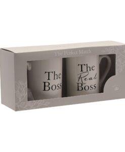 The Boss Mug Gift Set for Couple Friends Ceramic