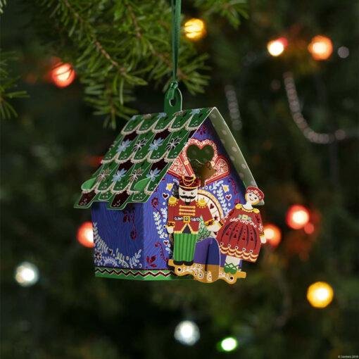 Pop Up 3D Christmas Cuckoo Clock Greeting Card Bauble Decoration