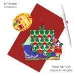 Pop Up 3D Christmas Cuckoo Clock Greeting Card Bauble Decoration