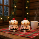 Ceramic Christmas Nutcracker Salt & Pepper Pots