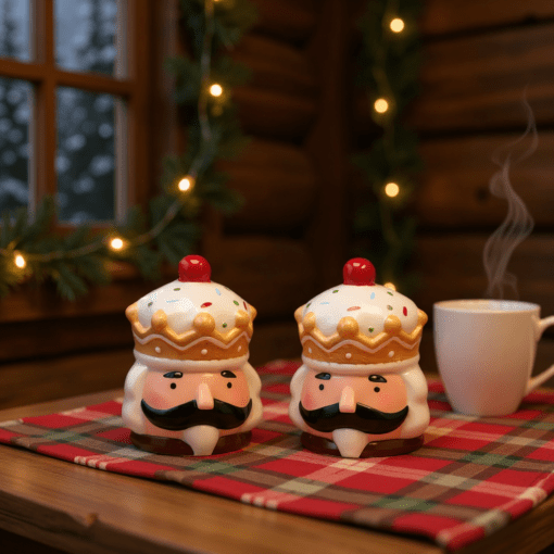 Ceramic Christmas Nutcracker Salt & Pepper Pots