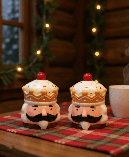 Ceramic Christmas Nutcracker Salt & Pepper Pots