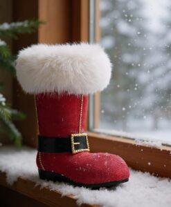 Christmas Santa Boot Wine Bottle Holder