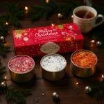 Christmas Scented Candle Trio Gift – Luxury Festive Candle Set