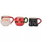 Set of 3 Christmas Santa Stacking Mugs