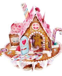 Pop Up 3D Christmas Gingerbread House Greeting Card