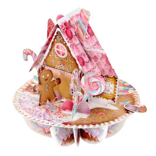 Pop Up 3D Christmas Gingerbread House Greeting Card