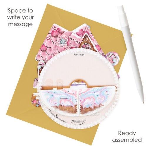 Pop Up 3D Christmas Gingerbread House Greeting Card