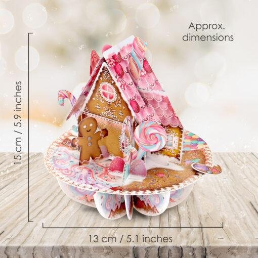 Pop Up 3D Christmas Gingerbread House Greeting Card