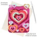Pop Up 3D Hearts Swing Card Blank
