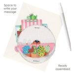 Pop Up 3D Flower Stall Blank Greeting Card