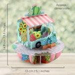 Pop Up 3D Flower Stall Blank Greeting Card