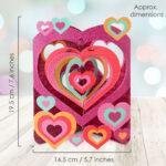 Pop Up 3D Hearts Swing Card Blank