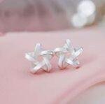 Sterling Silver Infinity Star Earrings