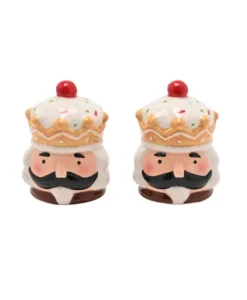 Ceramic Christmas Nutcracker Salt & Pepper Pots