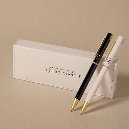 Milestone 30th Pearl Wedding Anniversary Pen Gift Set for Couples