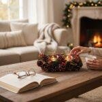 Plum And Gold Regal Tidings Double Tea Light Candle Holder